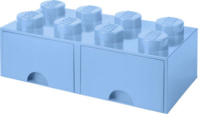 LEGO Oppbevaringsboks med Skuff 8, Lyseblå
