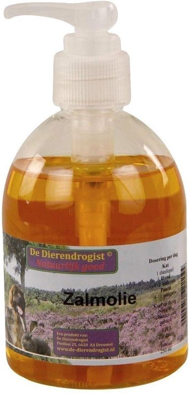 Dierendrogist Zalmolie met Dispenser - 250ml