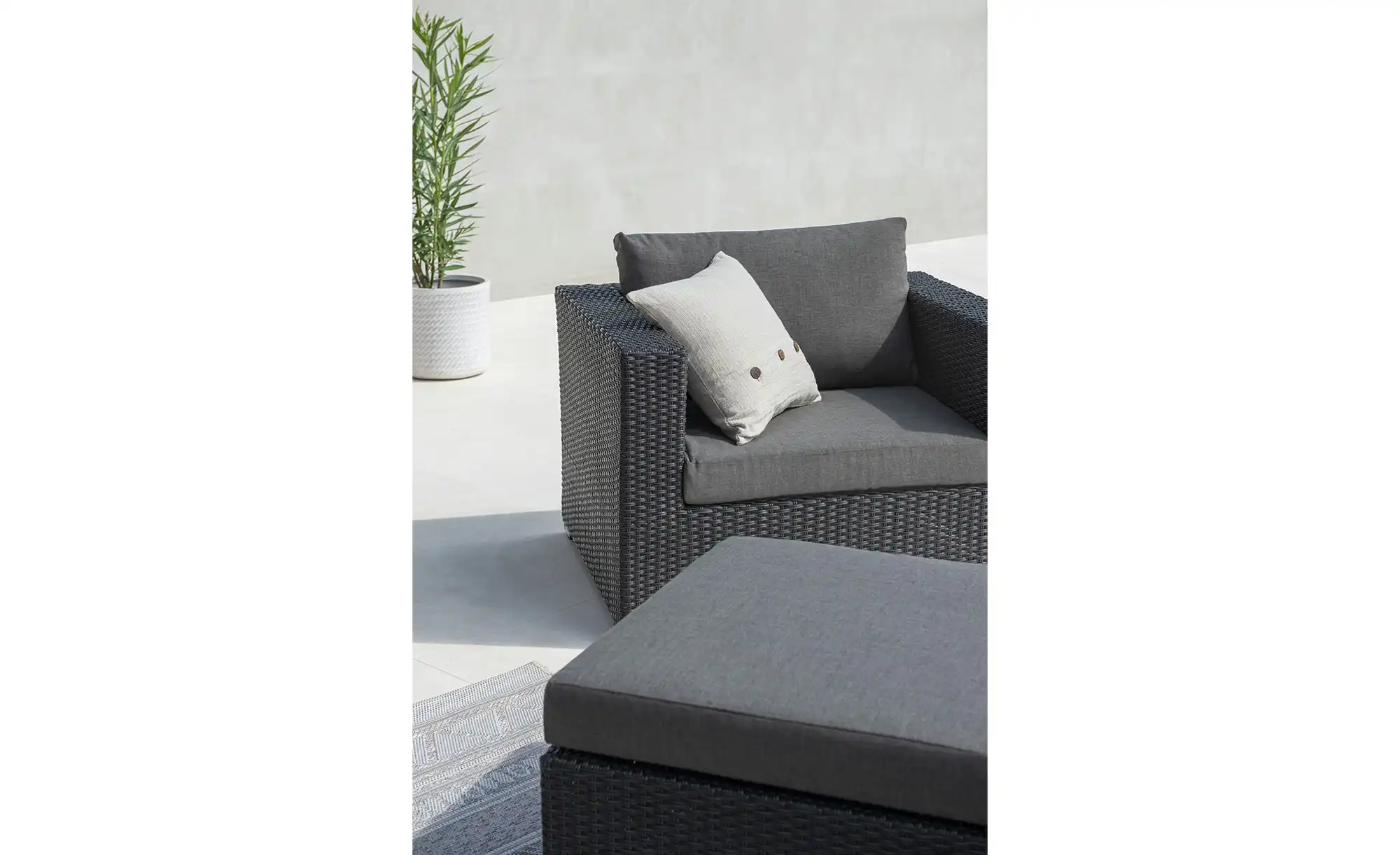 Loungetisch mit Glasplatte Casablanca