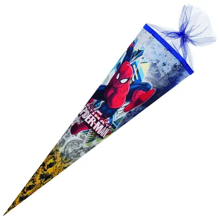Nestler Schultüte Spider-Man, 6eckig, Tüllverschluß, 85cm