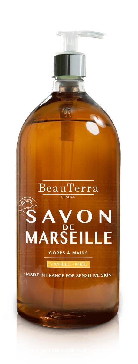 BeauTerra Marseille Liquid Soap Honey Vanilla - 300 ml.
