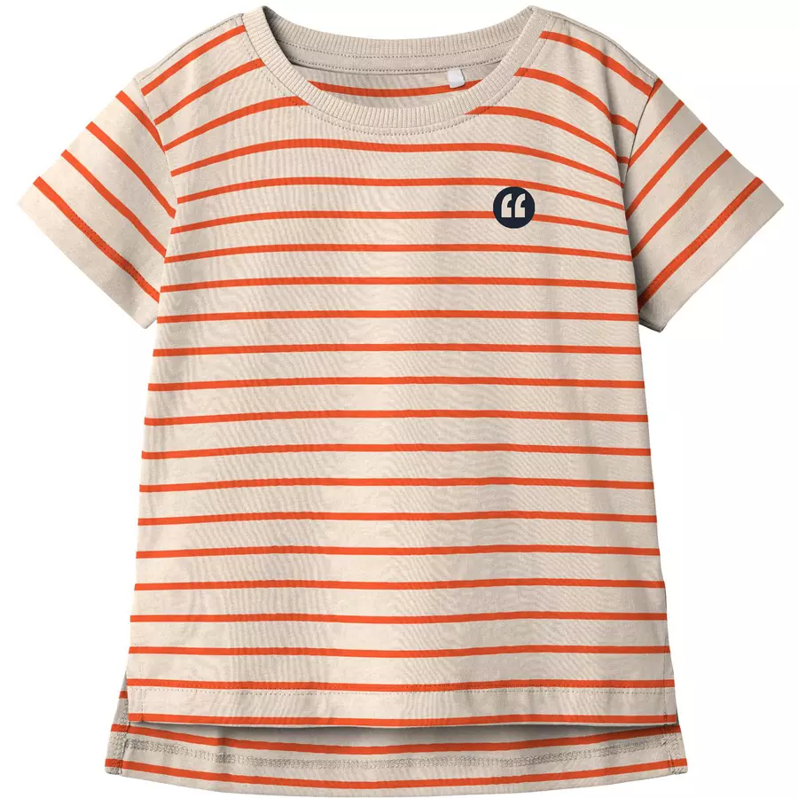 name it T-Shirt Nmmvoby Whitecap Grey Flame