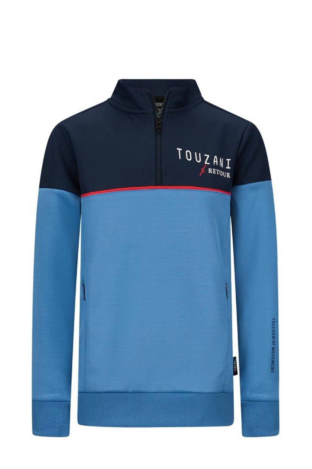 Retour Jeans sweater Driver blauw/donkerblauw