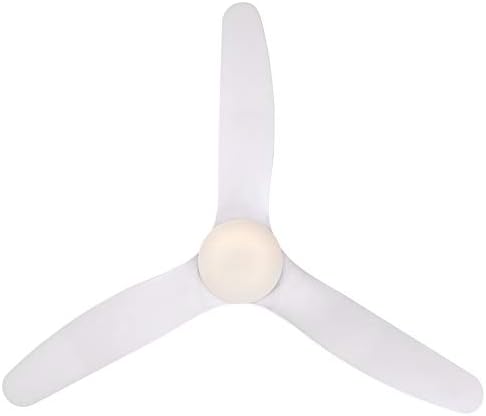 117 cm Deckenventilator Carla von Westinghouse Lighting mit Beleuchtung und Fernbedienung, Ausführung in Weiß, inkl. dimmbare LED-Leuchte mit Opalmilchglas