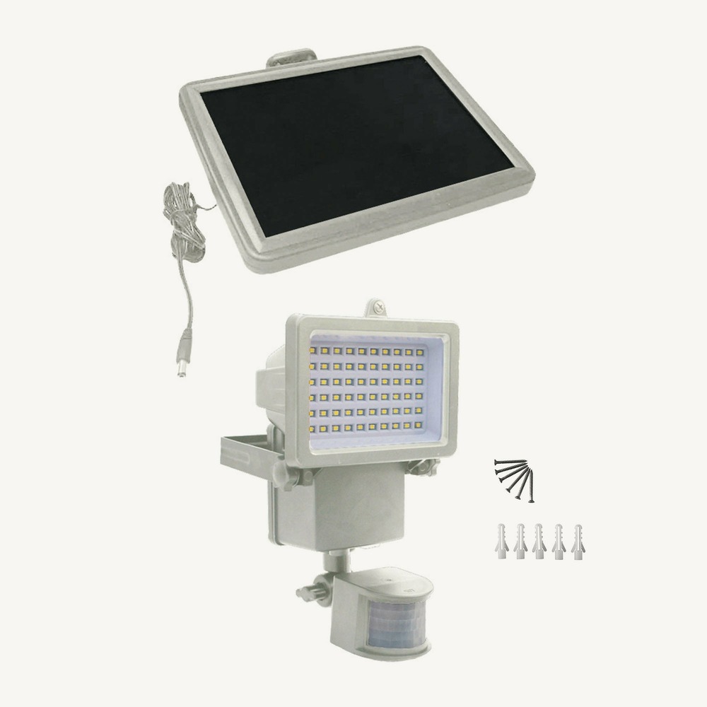 Projecteur solaire noir à détection de mouvements - 1000 lumens - chromex