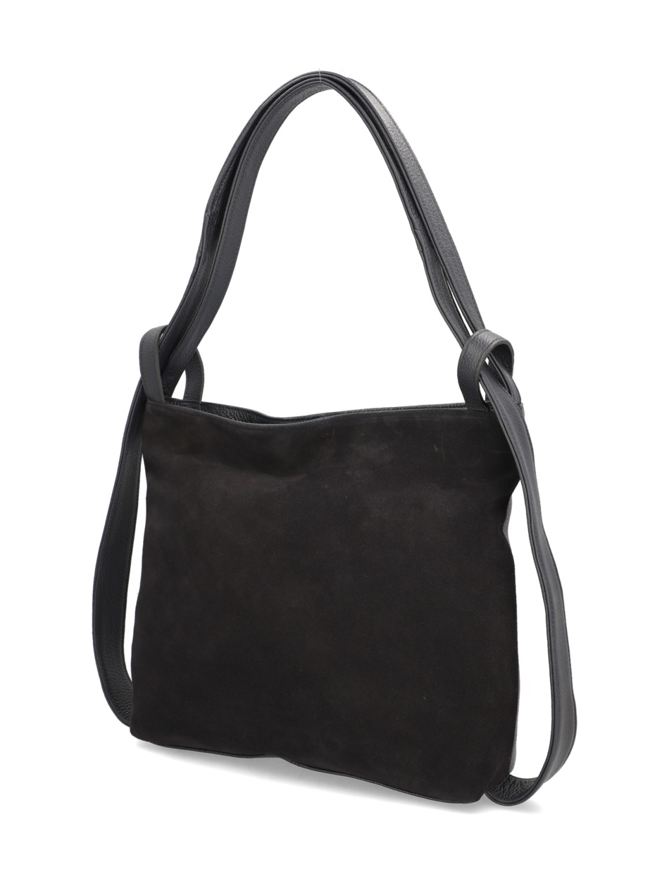 Veloursleder Hobo Bag