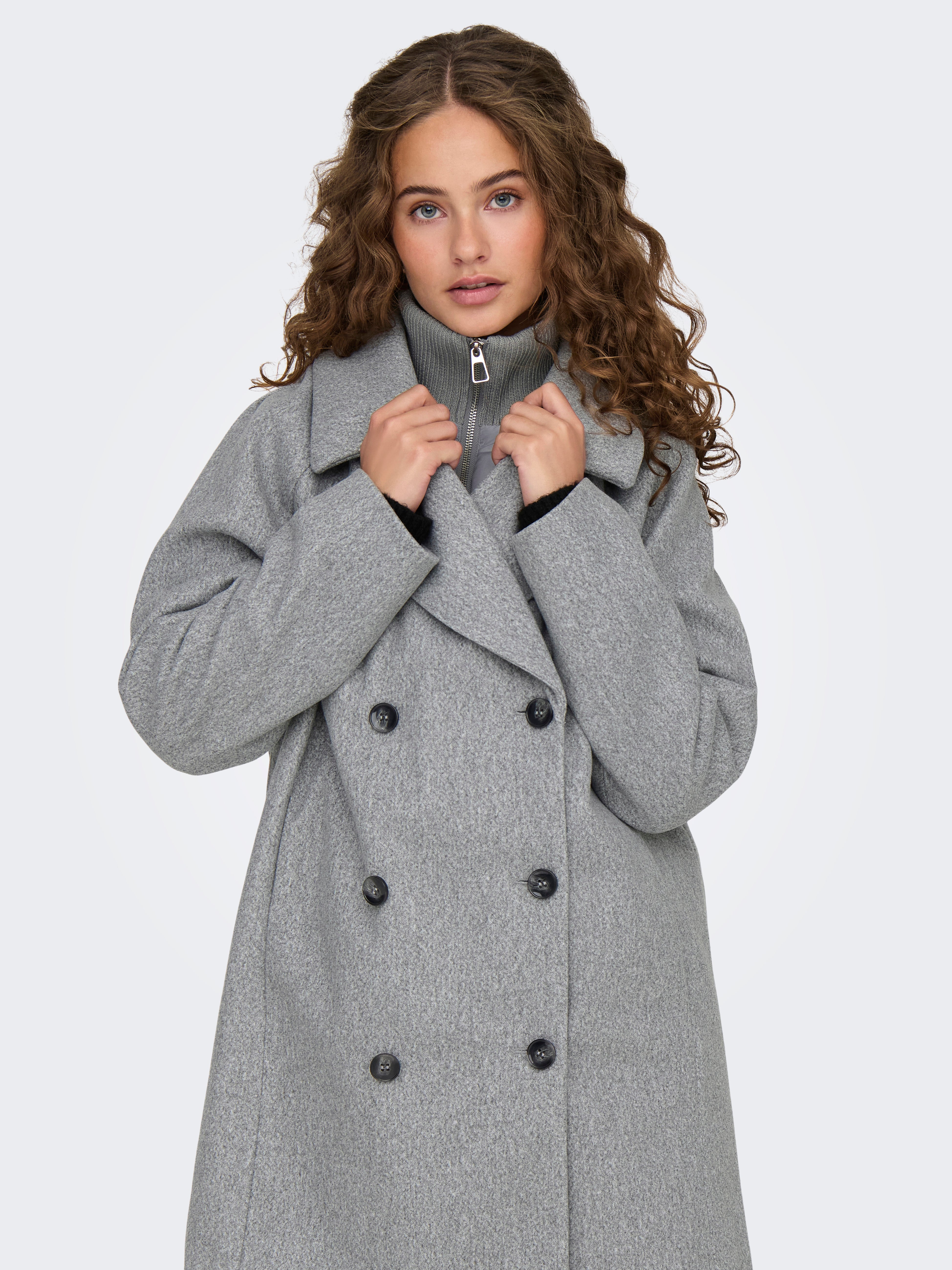 JDYHANNAH Mantel Medium Grey Melange