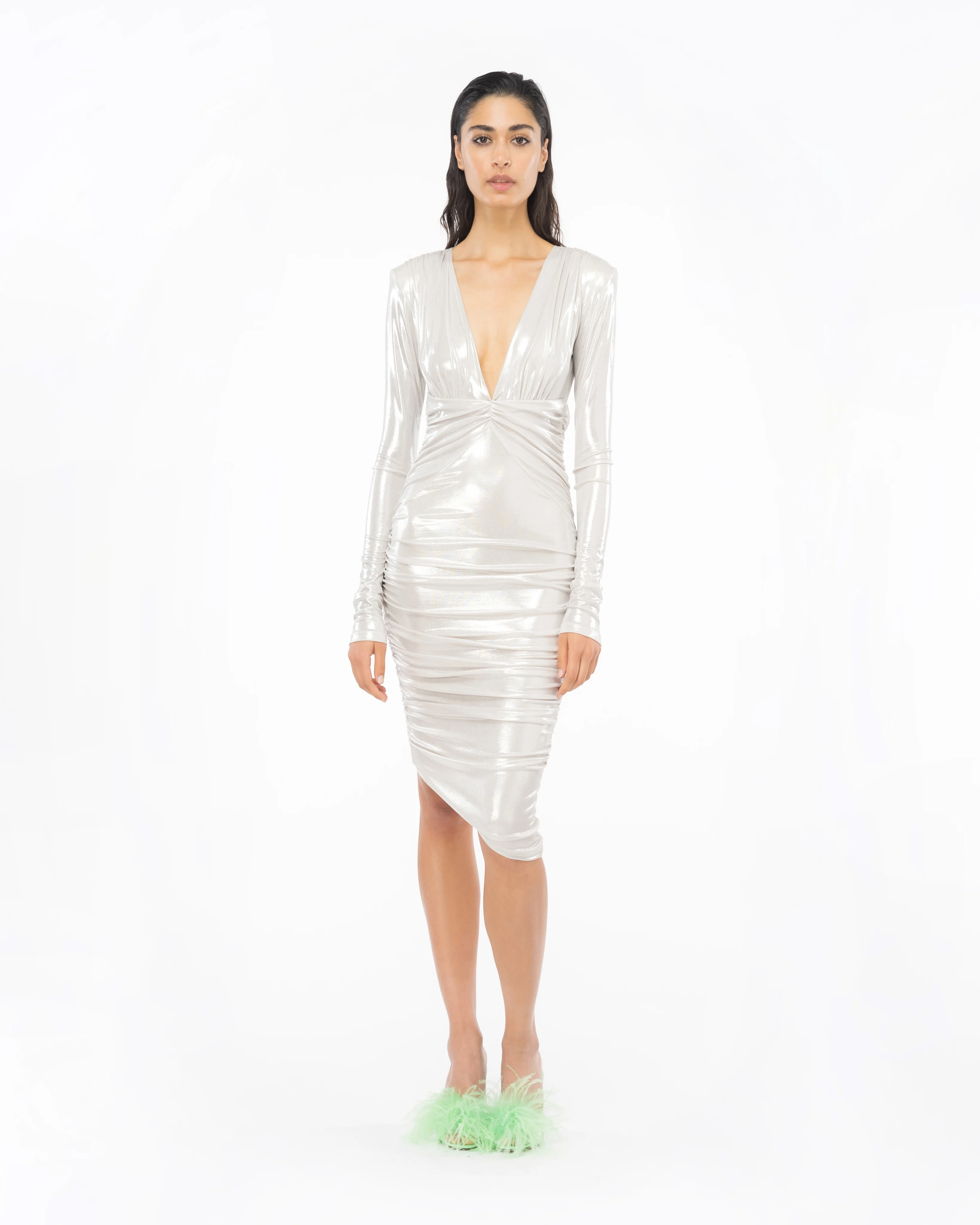 Robe mi-longue | Blanc