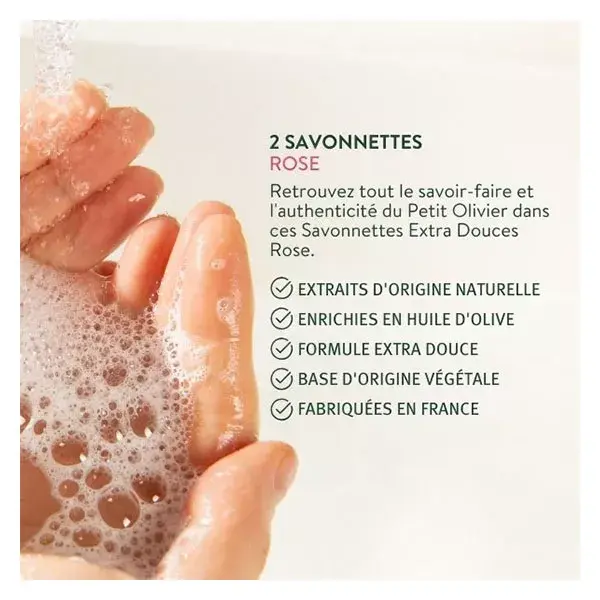 Le Petit Olivier - 2 Sabonetes Extra Suaves - Rosa 2 x 100g