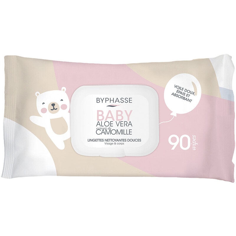 Lingettes nettoyantes bébé - Visage & corps - 6 x 90 unités