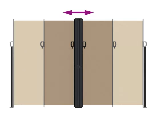 Auvent latéral rétractable taupe 220x1200 cm