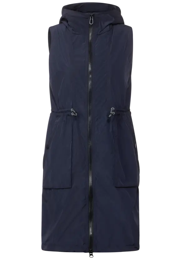 Longweste mit Mesh - deep blue
