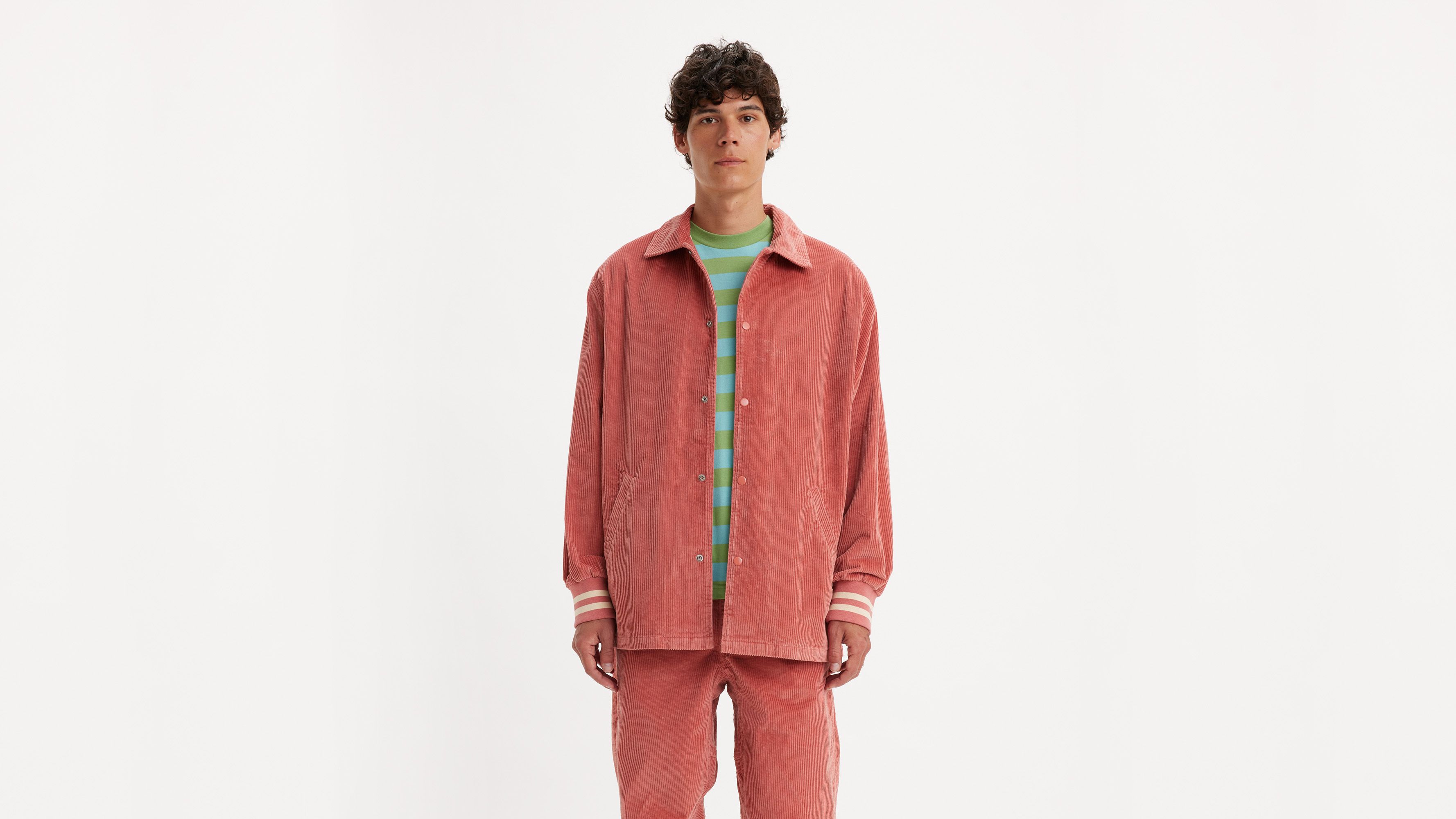 Levi's® Skateboarding veste Coaches - Dusty Cedar - Blanc