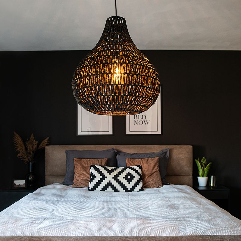 Retro hanglamp zwart 45 cm - Lina Drop