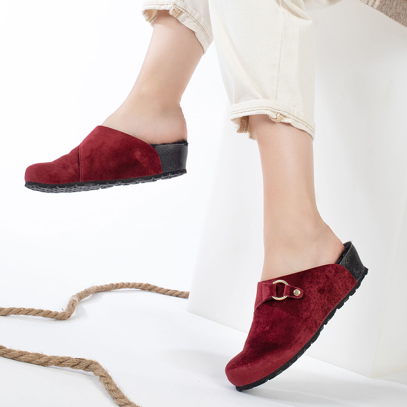 Bayton Sabots Edimbourg rouge bordeaux