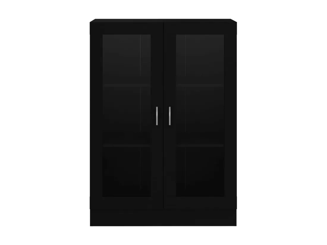 Armoire à vitrine Noir 82,5x30,5x115 cm Aggloméré