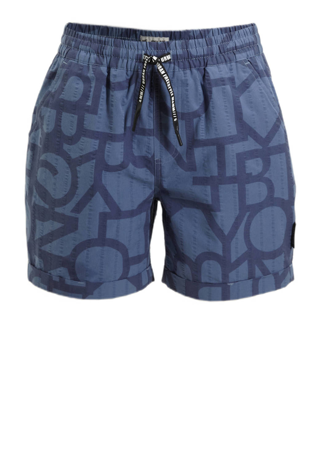 Me & My Monkey short Pake met all over print blauw