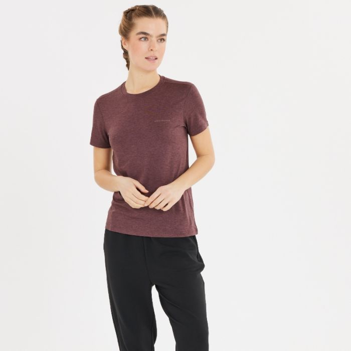 Endurance Dame T-shirts Alvaly Melange SS Tee Rød