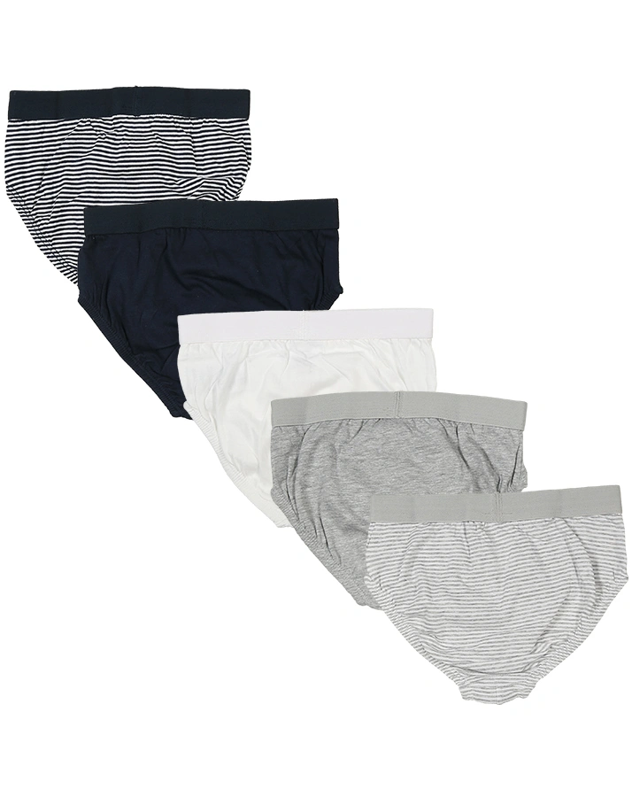 Slip JACKY BASIC 5er-Pack gestreift in marine/weiß/grau