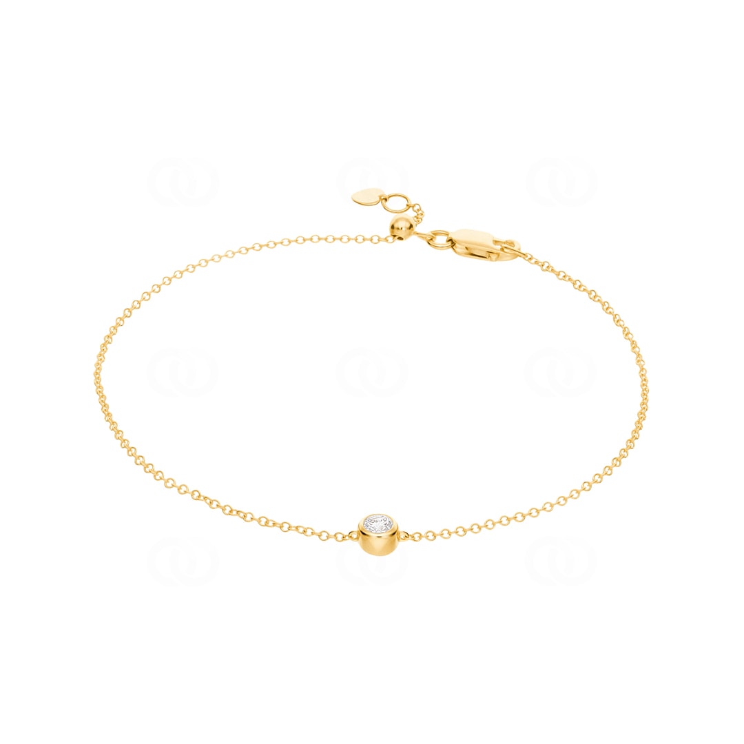 Armband 750/18 K Gelbgold mit Diamant 0.10 ct H/si