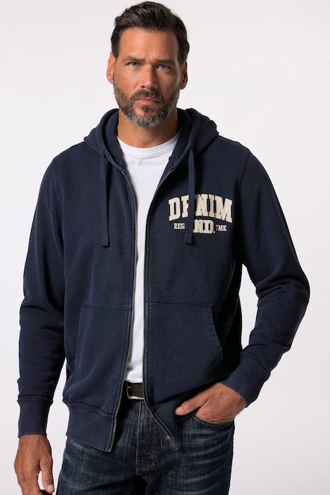 JP 1880 Sweatjacke, Kapuze, Vintage Look, bis 8 XL