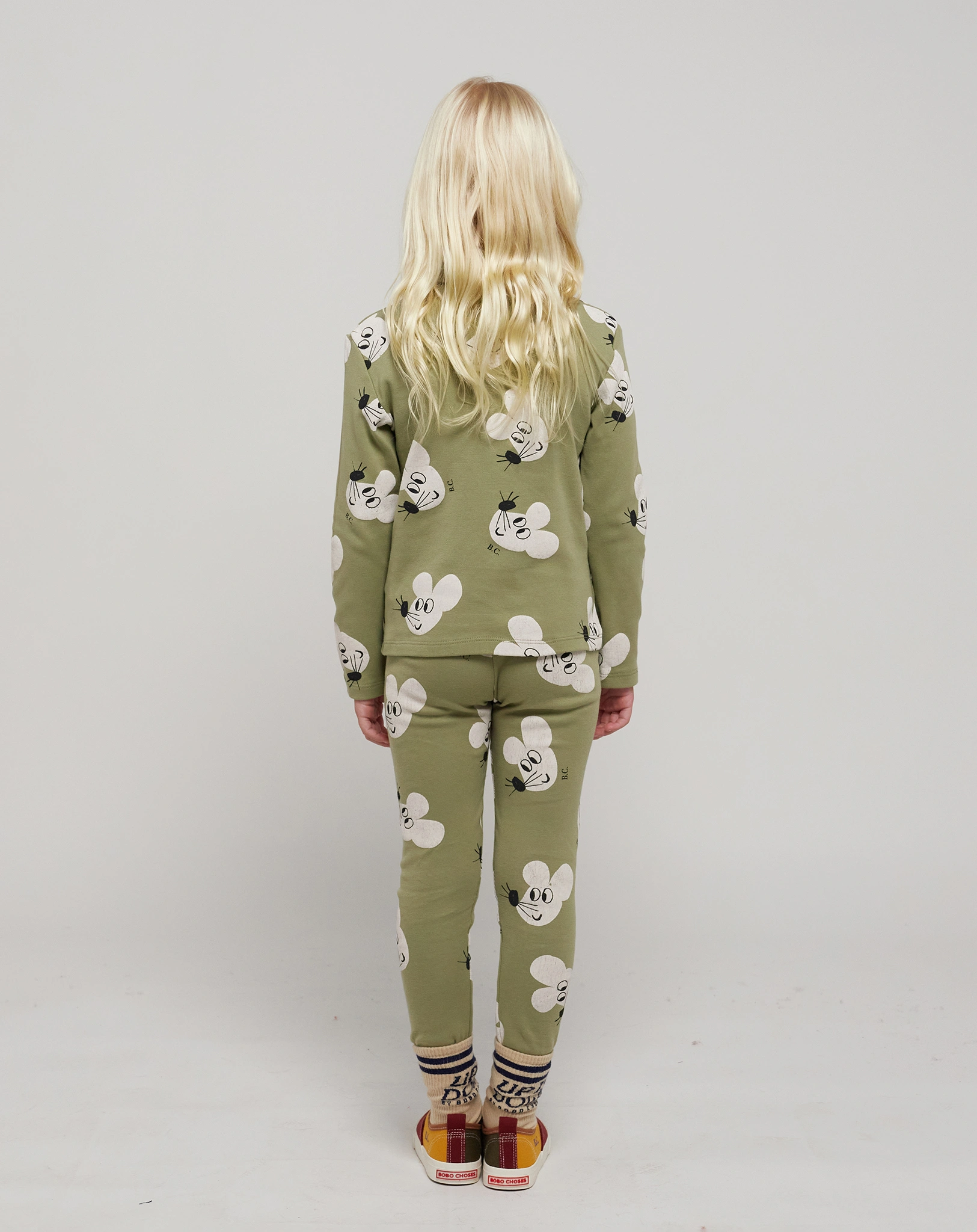 Leggings MOUSE ALL OVER in hellgrün