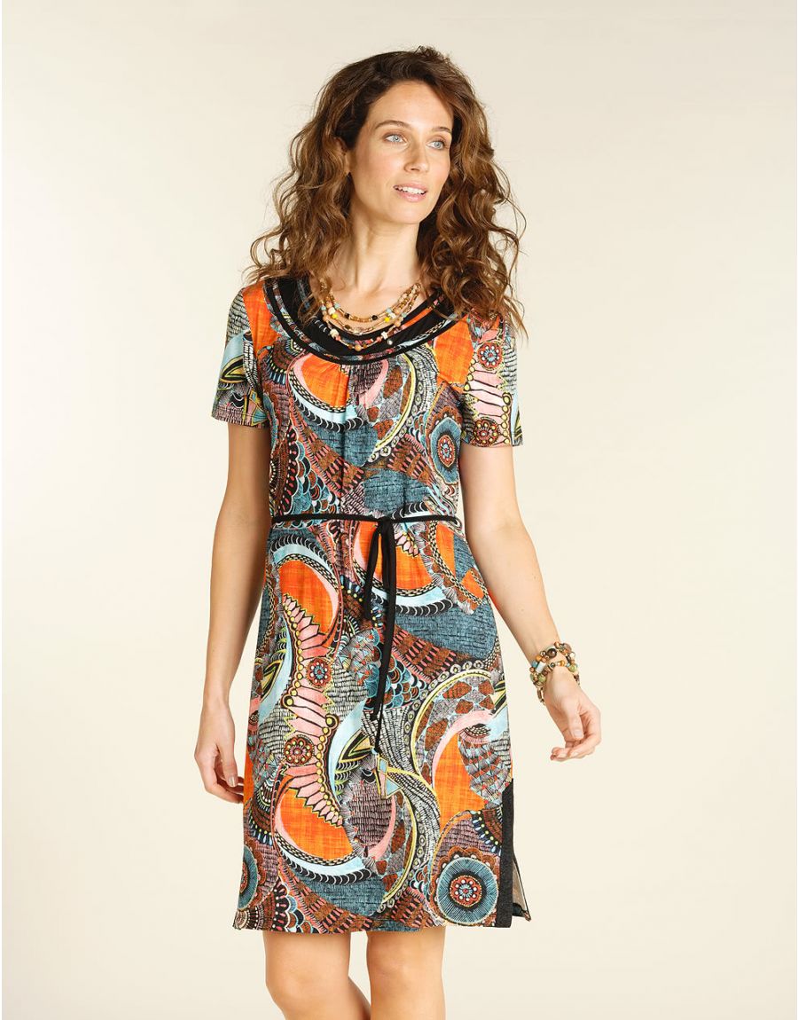 Robe casual rouge noir