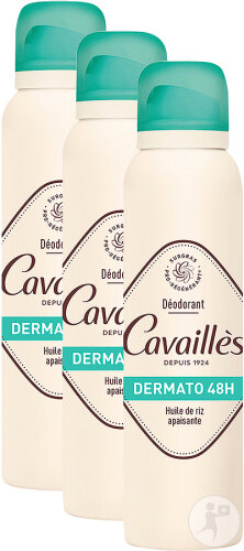 Pack de 3 Rogé Cavaillès Déodorant Dermato Anti-Odeurs 48h Parfum Frais Spray Flacon 150ml