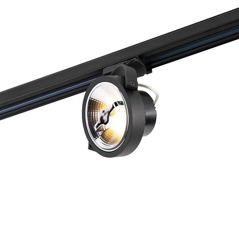 Railspot zwart voor 3-fase rail GU10 111cm - 3-Phase Expert