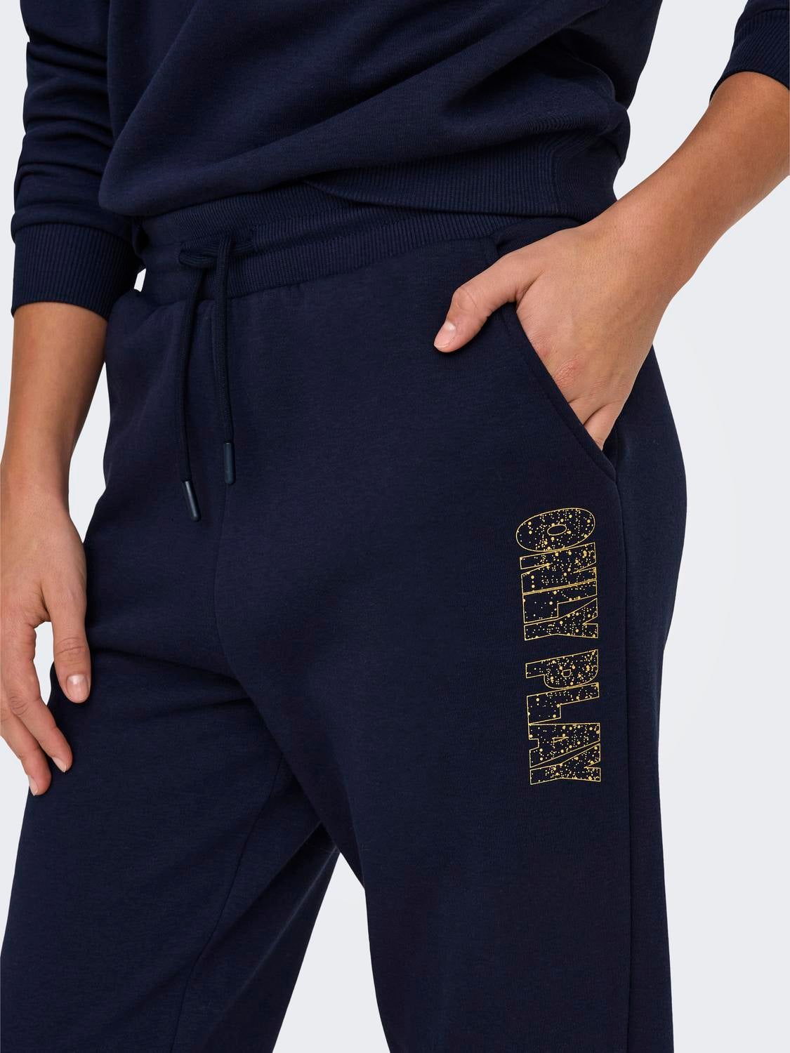 ONPDUST Hohe Taille Normal geschnitten Jogginghose Maritime Blue