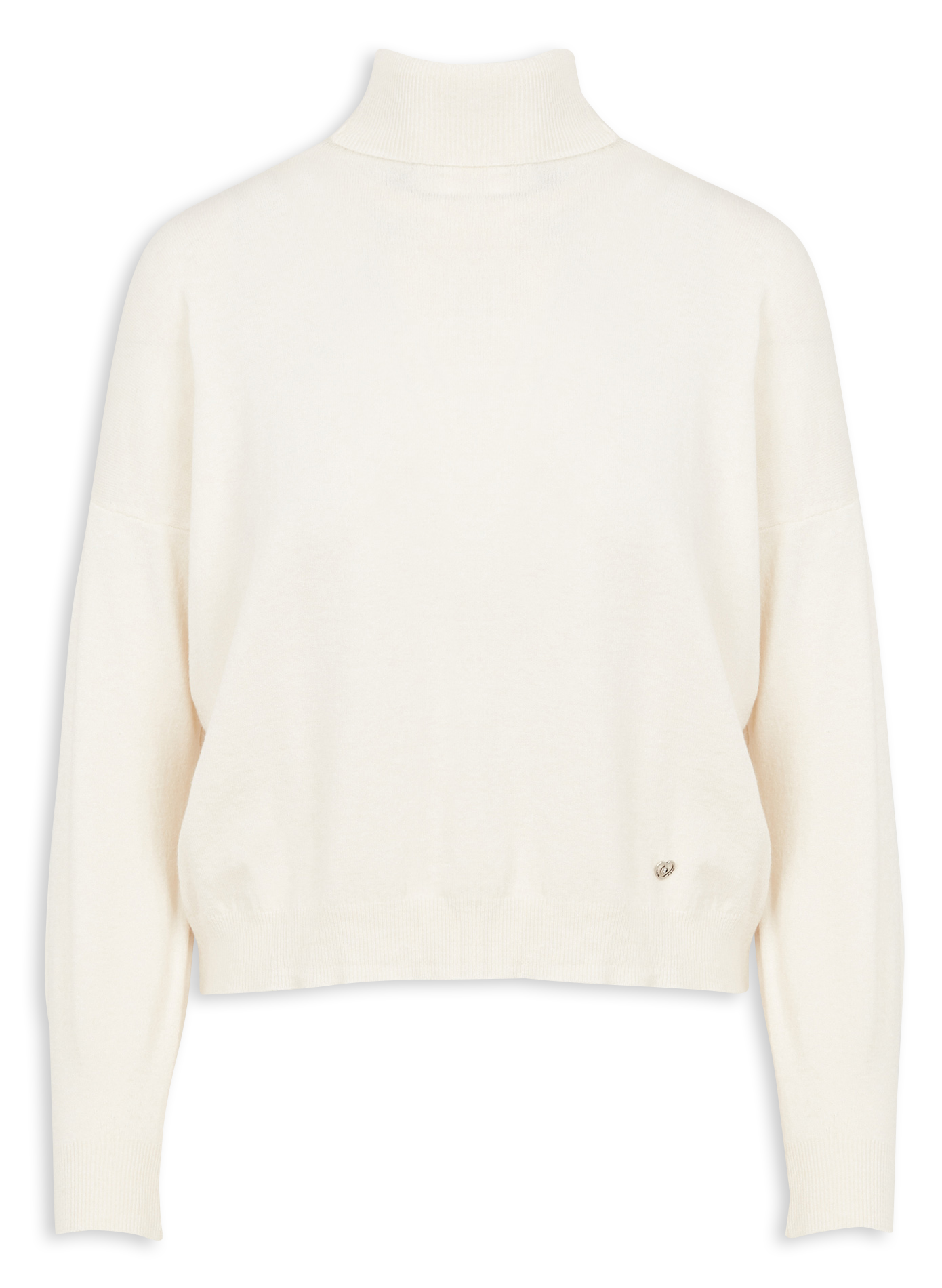 Pull col roulé droit | Blanc