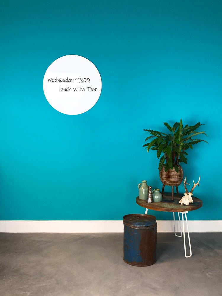 Whiteboard zonder rand - Rond - 60 cm - Magneetbord