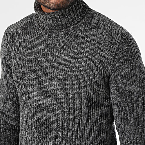 Pull Col Roulé Gris Anthracite