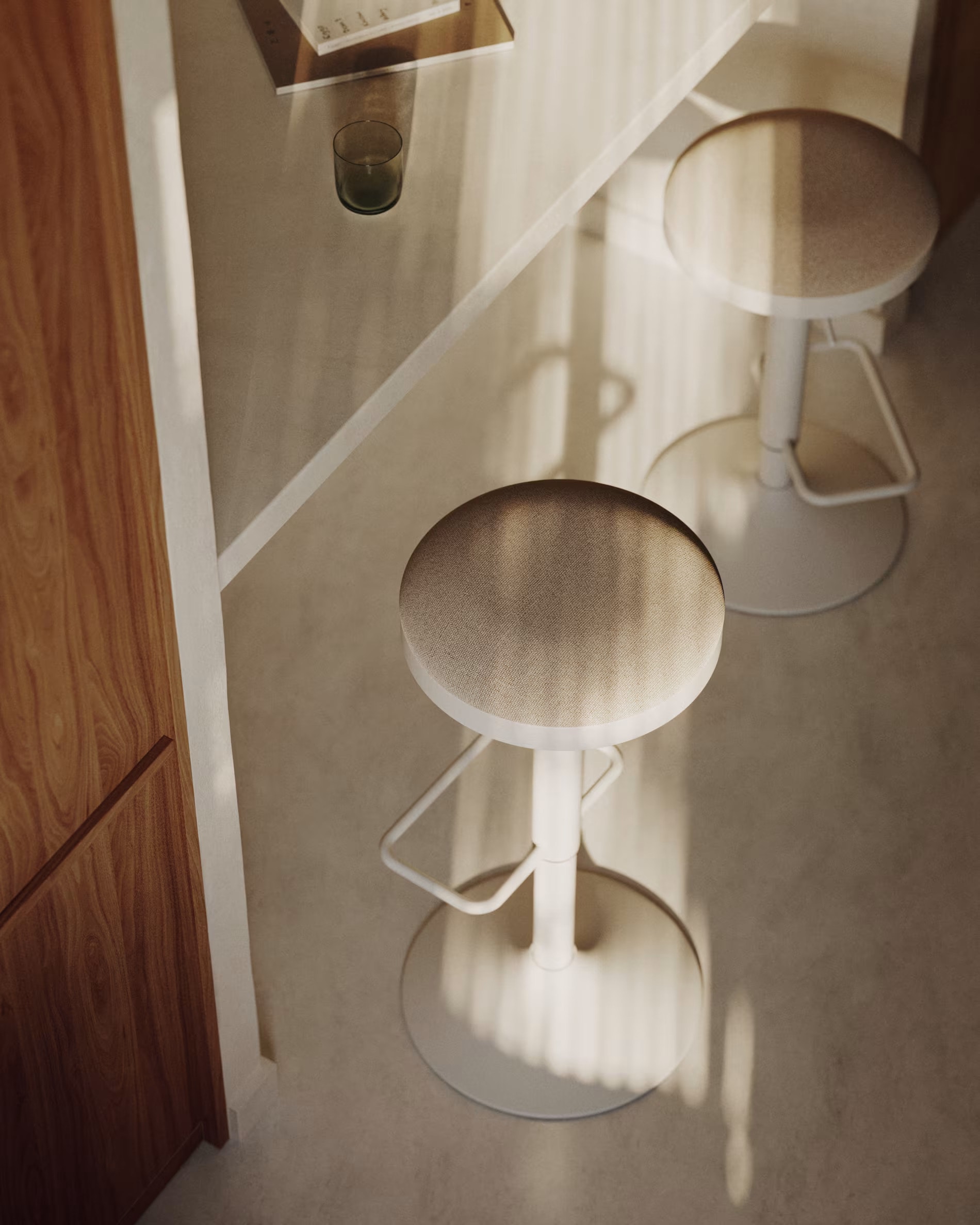 Kave Home Barhocker ZAIB beige/weiß