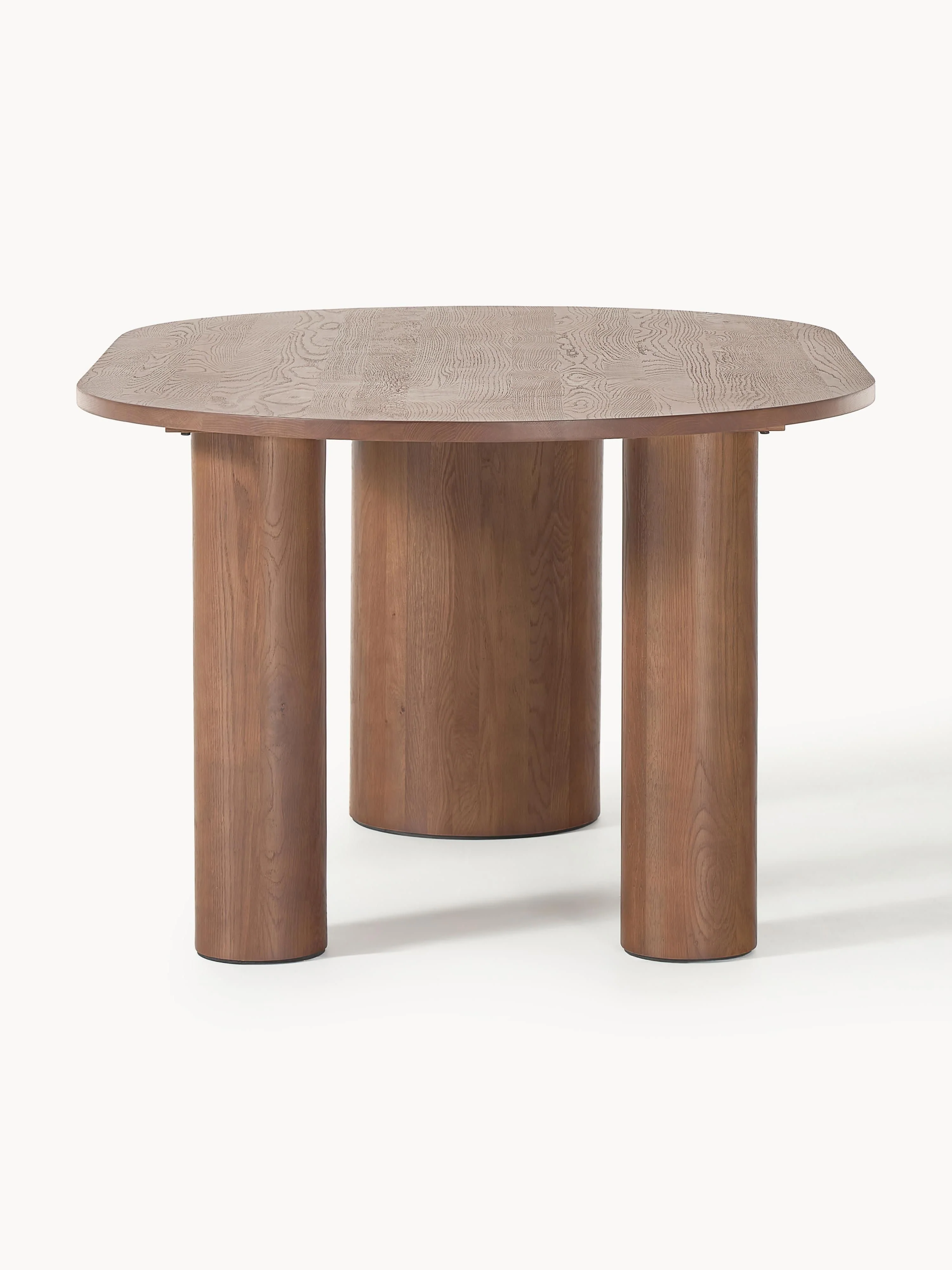 Ovale eettafel Dunia van eikenhout, in verschillende formaten