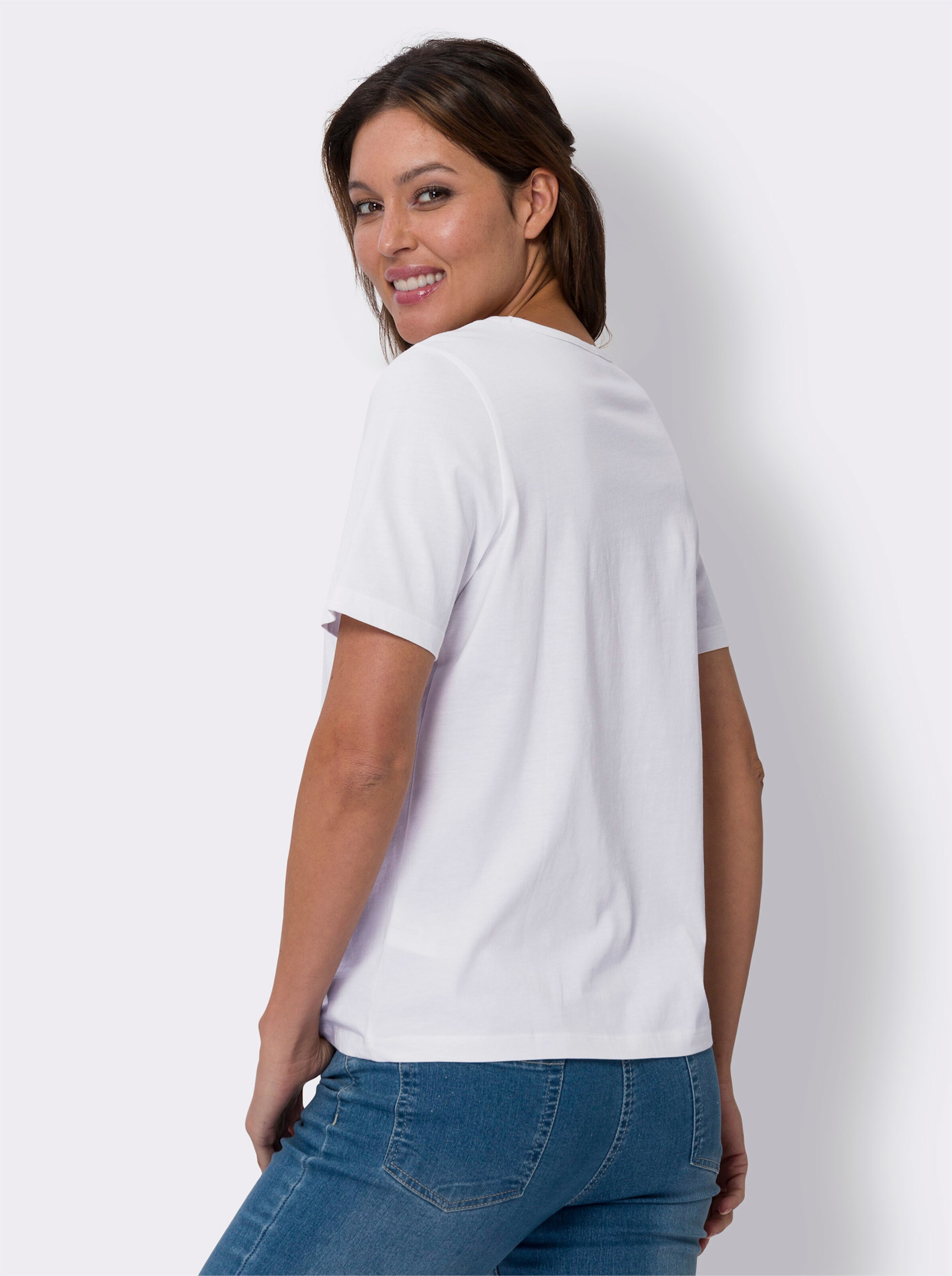 Kurzarmshirt mit Lettering-Druck