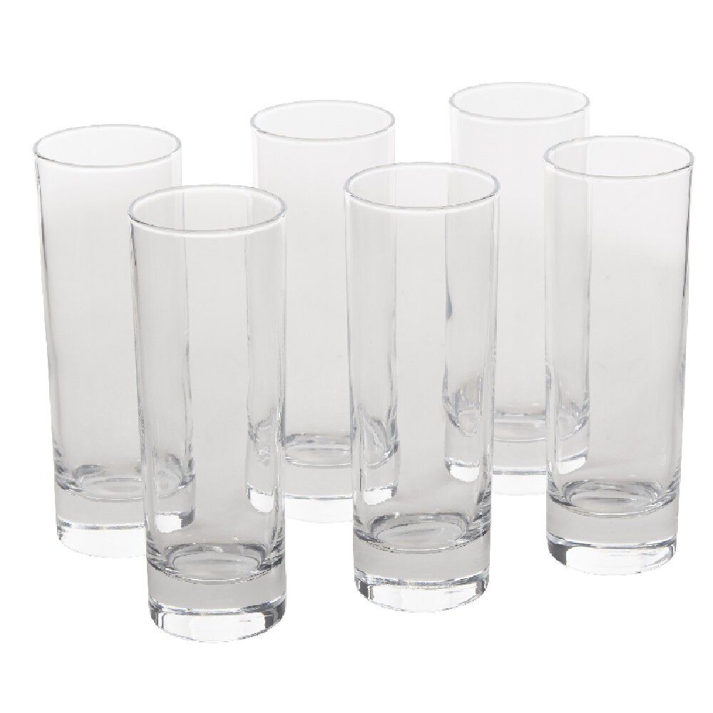 Verre tubo forme haute longdrink 22 cl x6