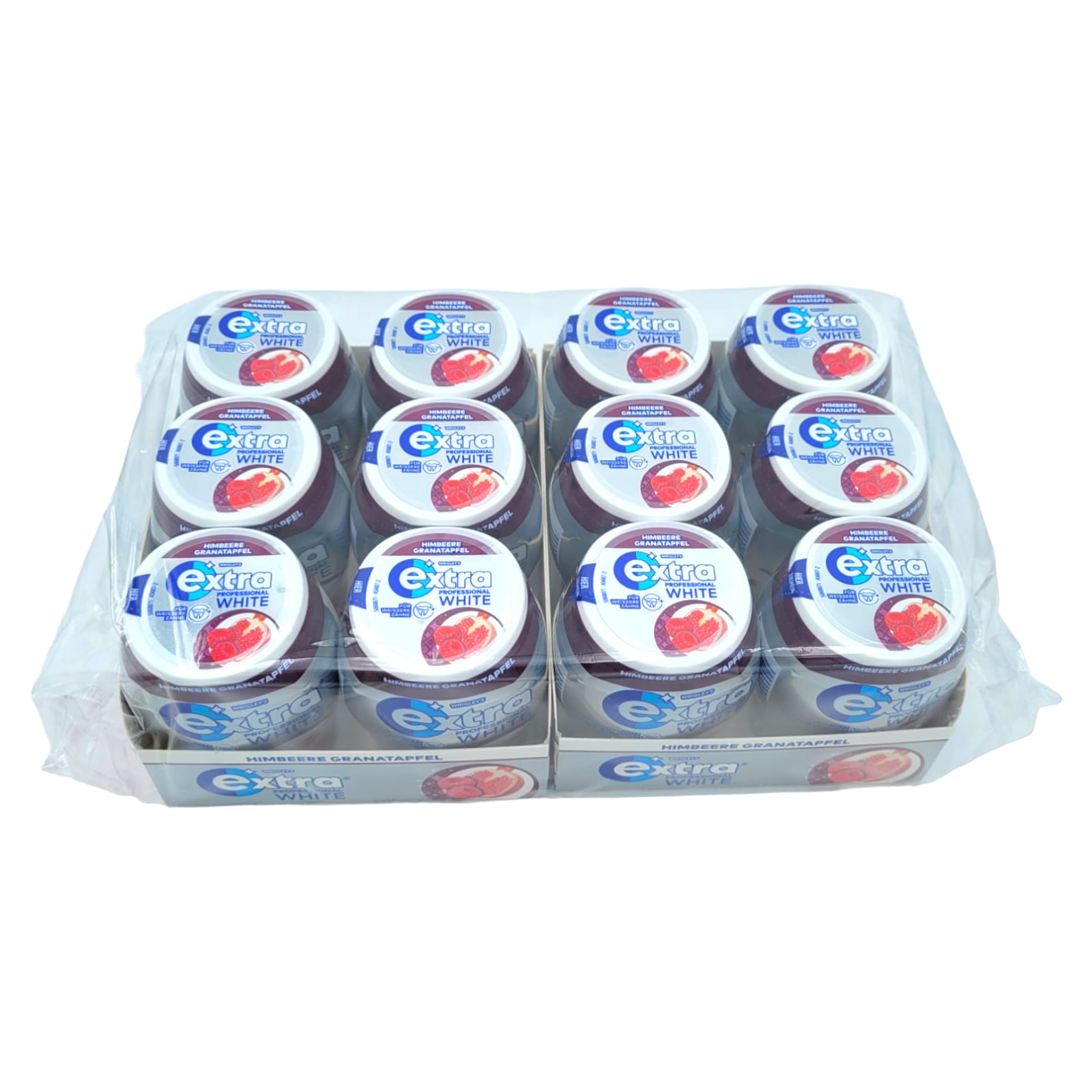 Wrigleys Extra Professional White Himbeere Granatapfel, 12 Dosen MHD:5.1.26