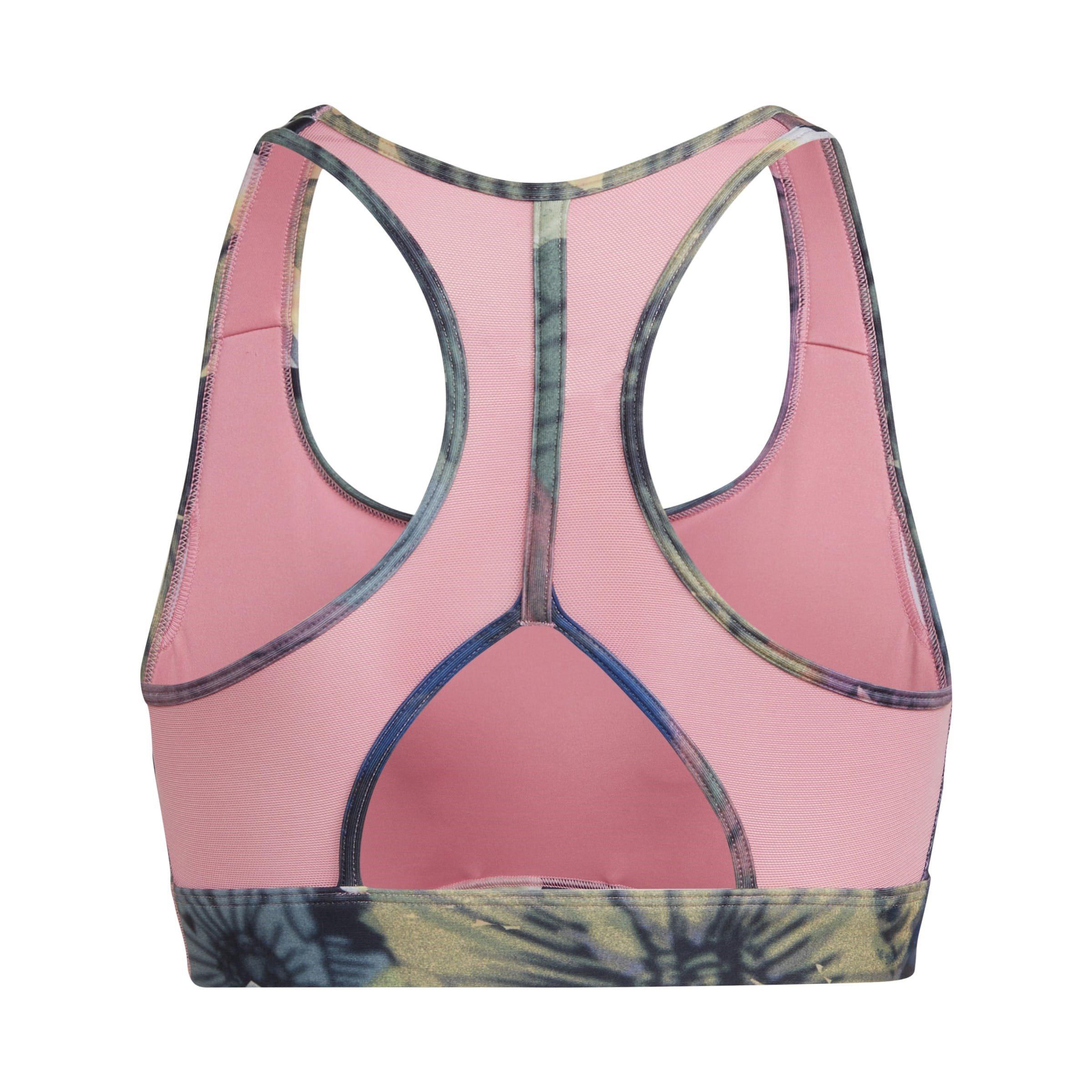 adidas Powerreact Training Medium Support Allover Print Bra Ld99