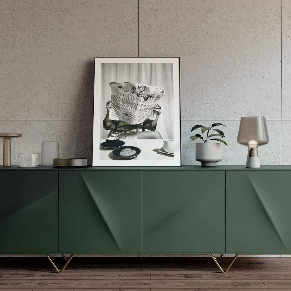 Walljar poster ingelijst - Coffee Time Poster ingelijst - 70 x 100 cm