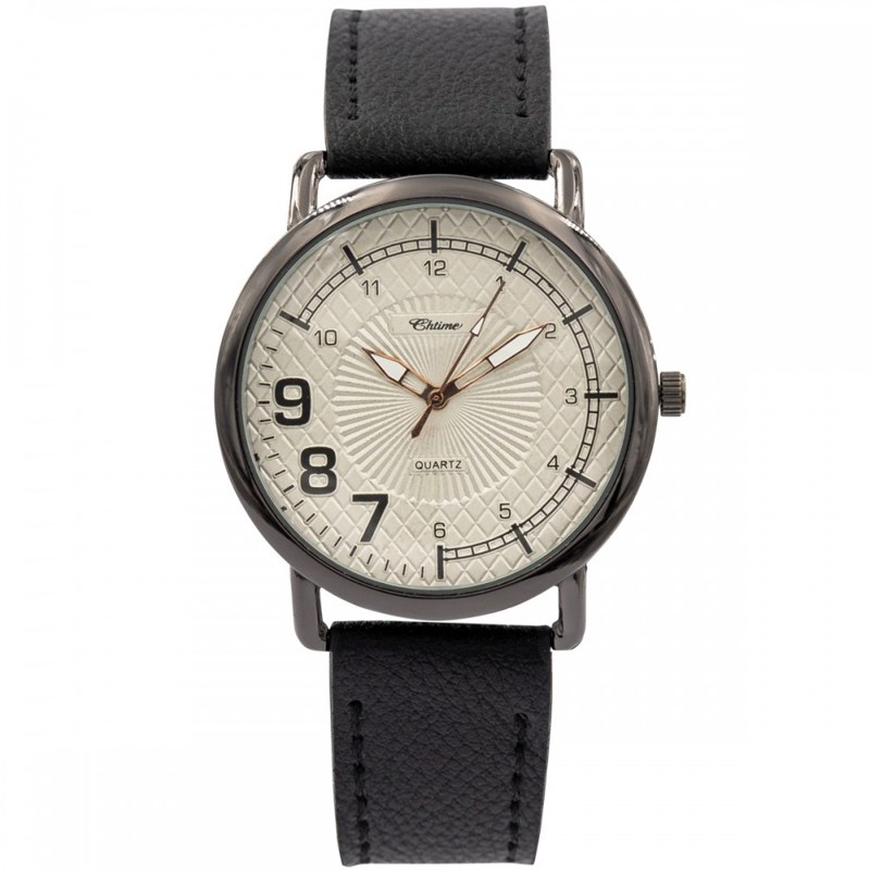 Montre Homme CHTIME bracelet Cuir Noir