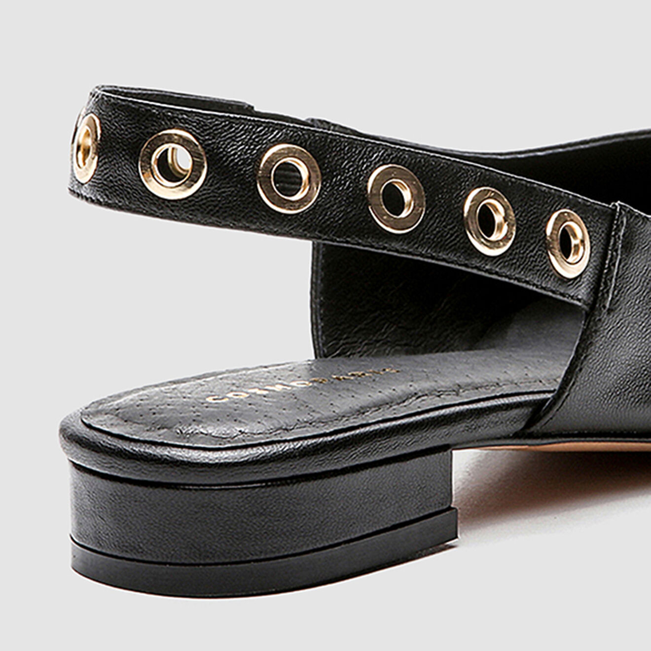 Cosmoparis Slingbacks en Cuir Haneya noires