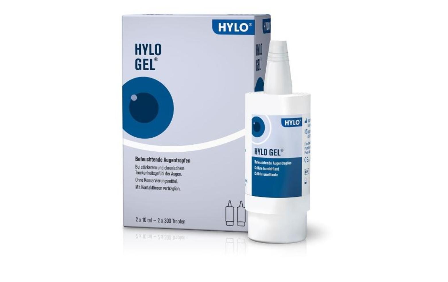 Augentropfen Hylo Gel 2 x 10 mlIntensiv befeuchtende Augentropfen