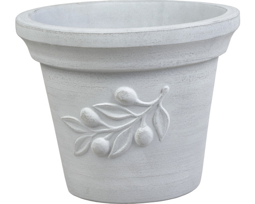 Bloempot Lafiora Olive Terracotta Ø 35 cm H 28 cm lichtgrijs