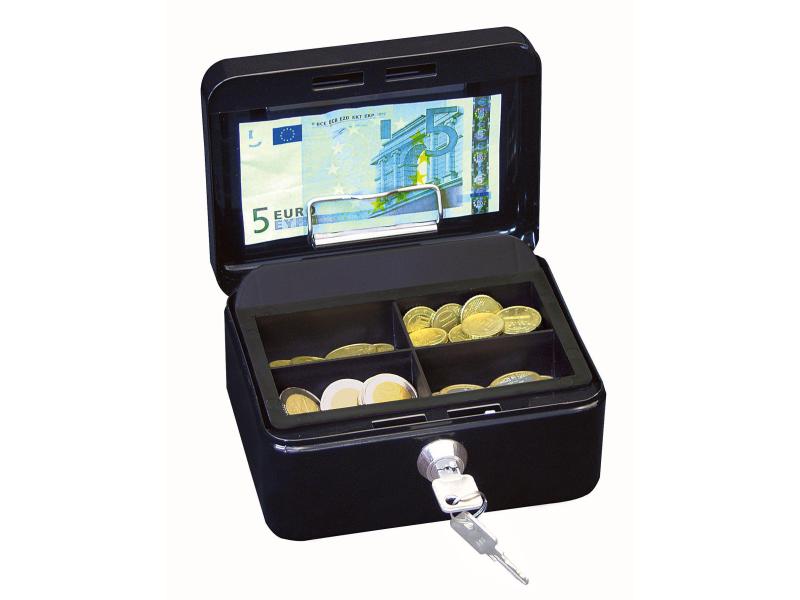 WEDO Geldkassette 4 Fächer, 15.2 x 11.5 x 8 cm Bewahren Sie Ihr Geld sicher auf