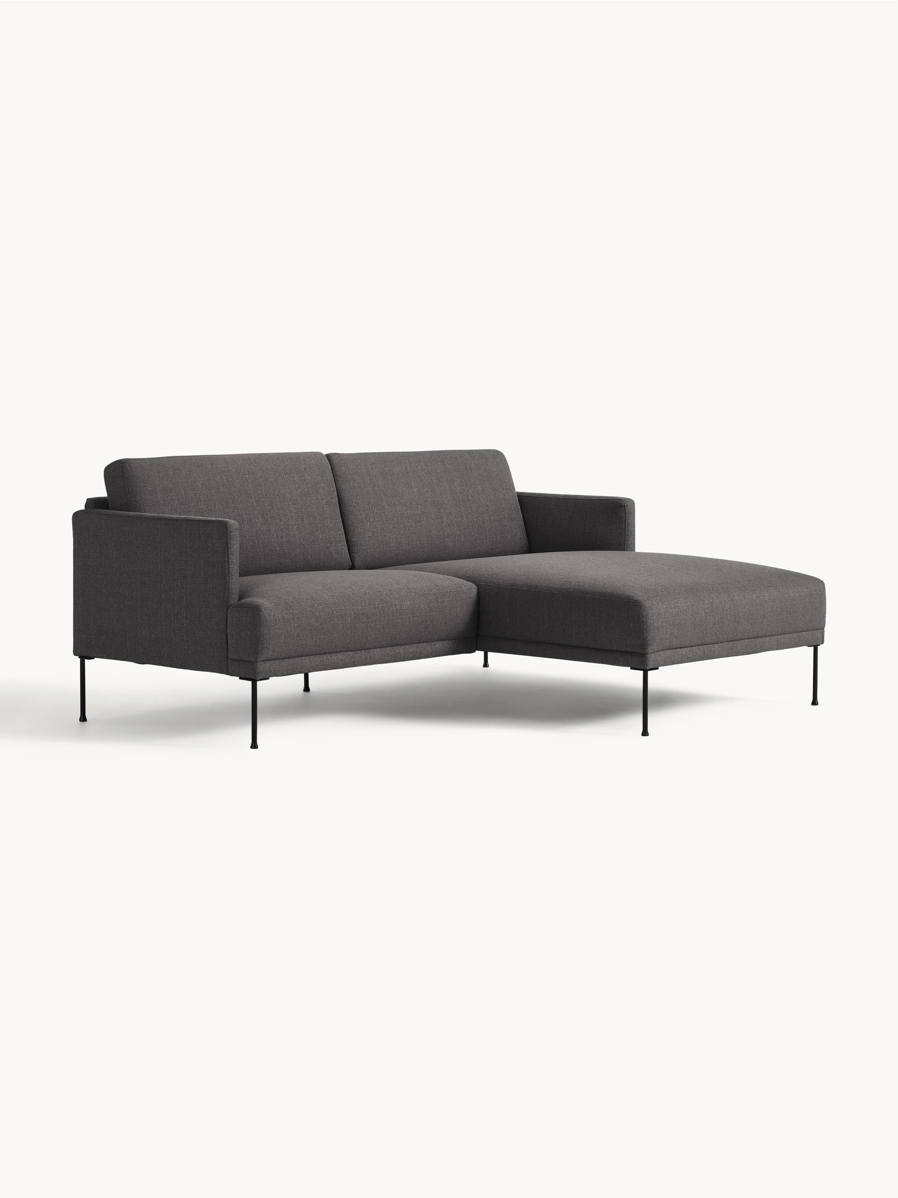 Kleine antraciet hoekbank Fluente