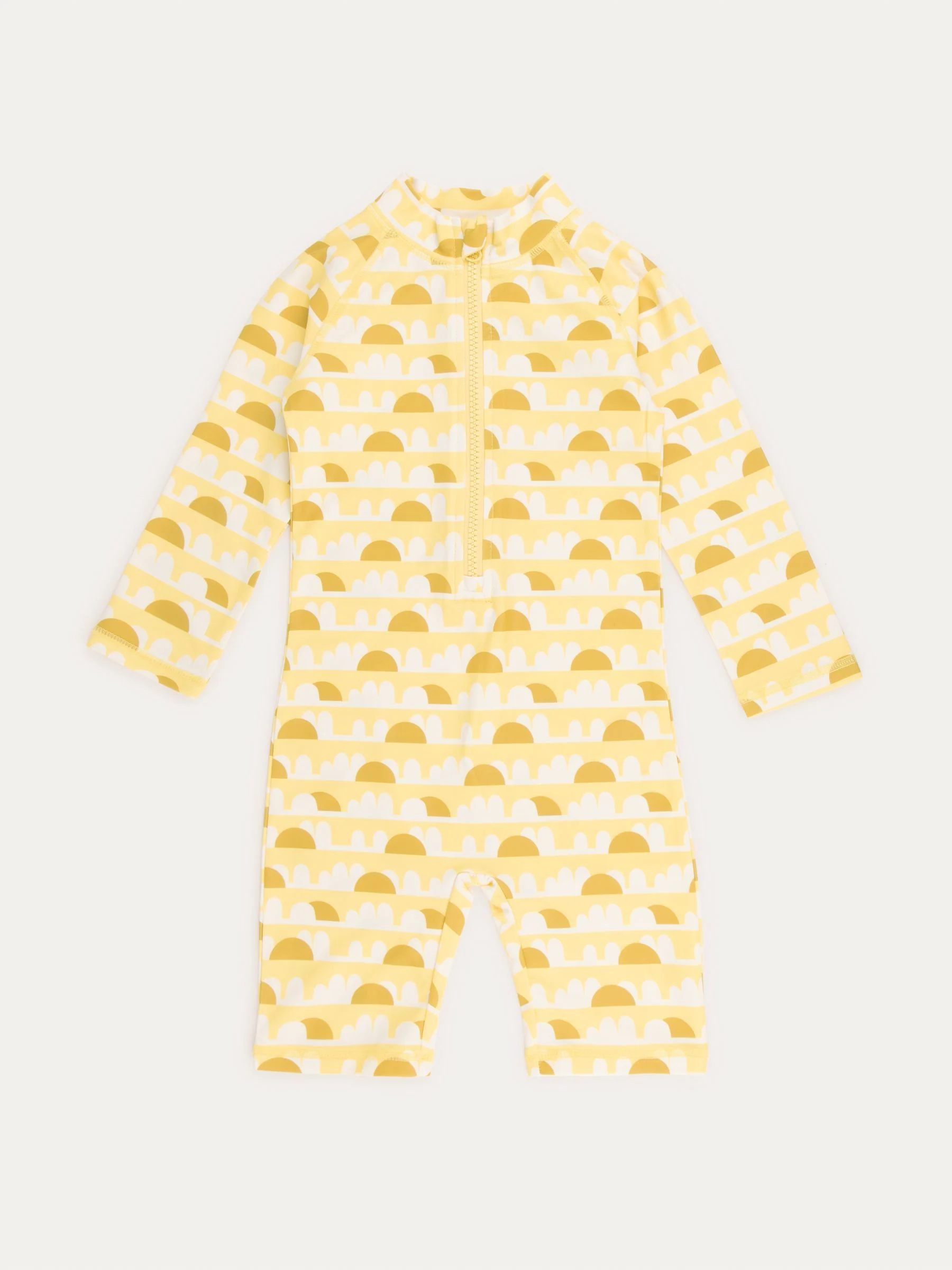 Geel - KIDLY BY MORI 3/4 Sleeve Sunsafe Suit