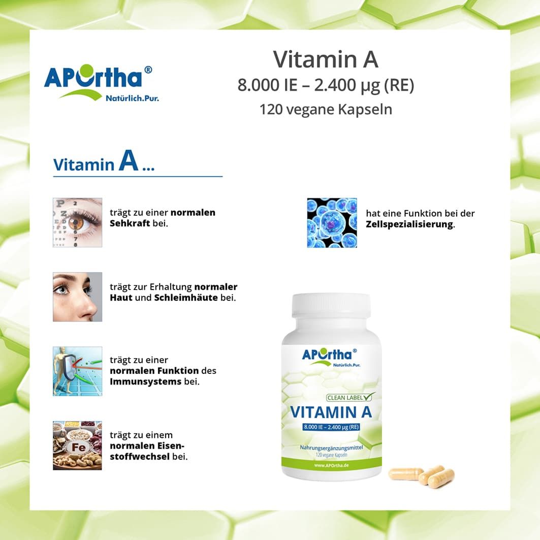 APOrtha® Vitamin A  Kapseln - 8.000 IE (2.400 µg)
