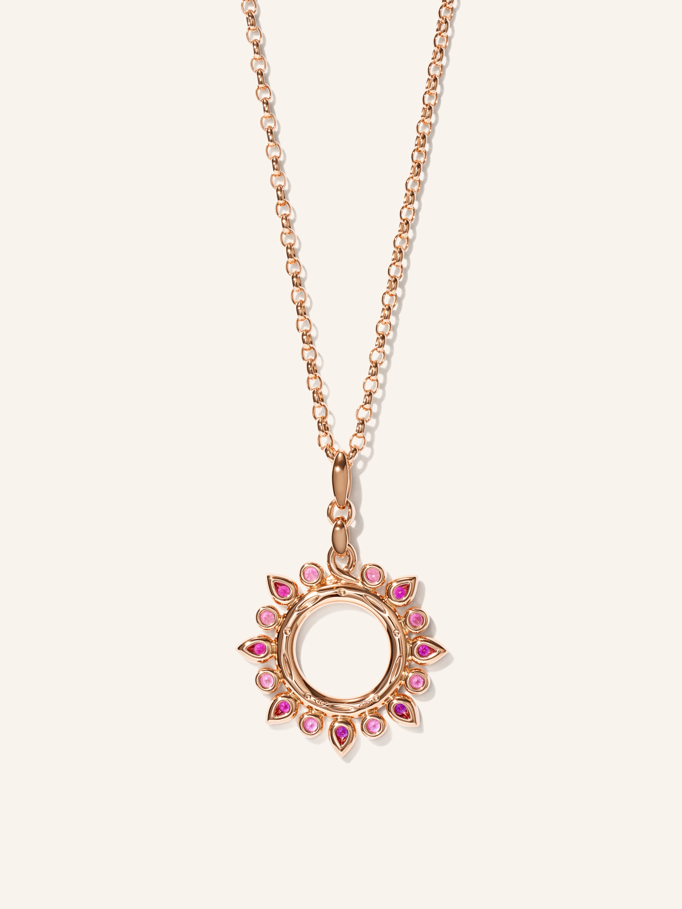 TAMARA COMOLLI Anhänger PENDANT GYPSY 'BLUSH' SUN SMALL 18K Roségold