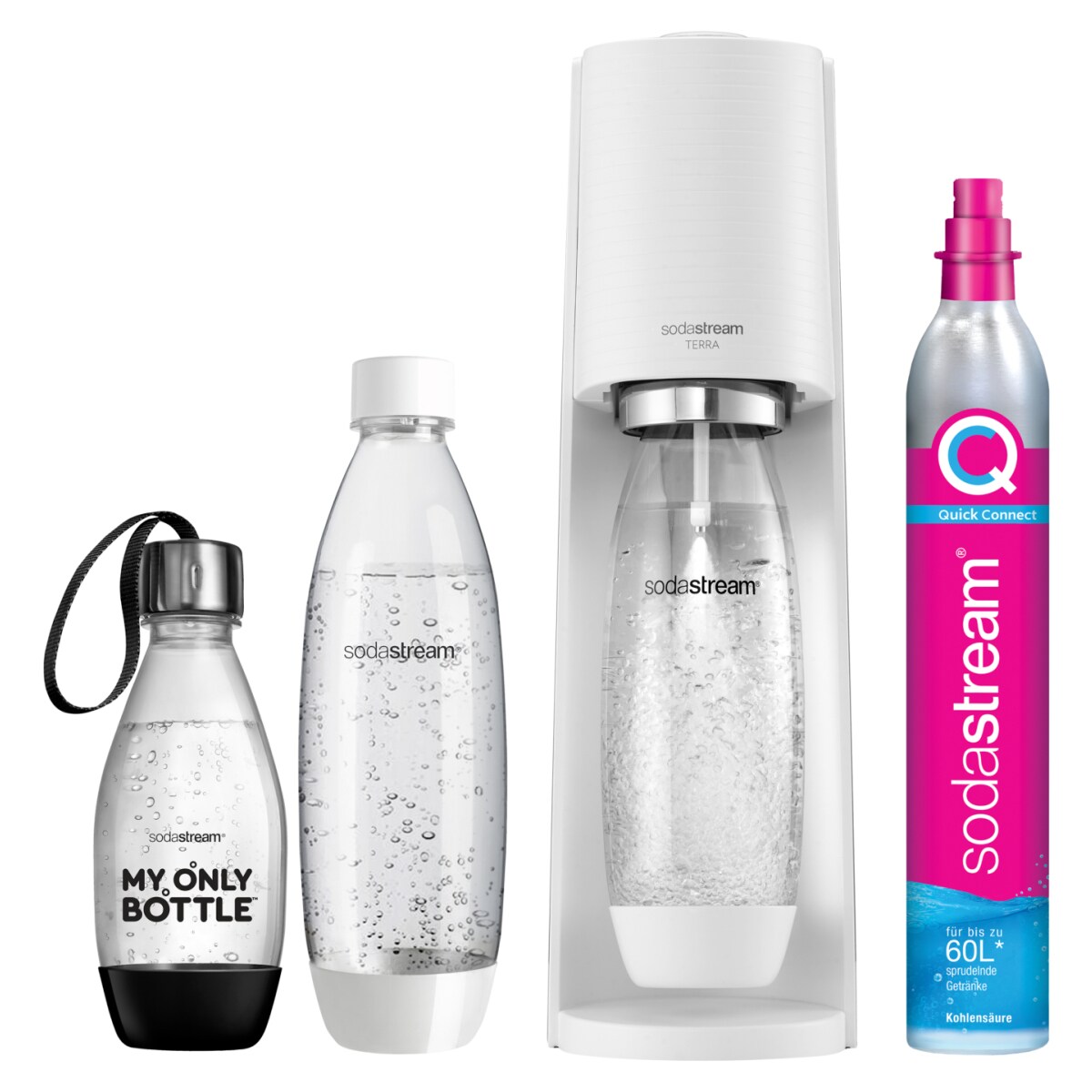 Sodastream Terra Vorteilspack Wassersprudler weiß